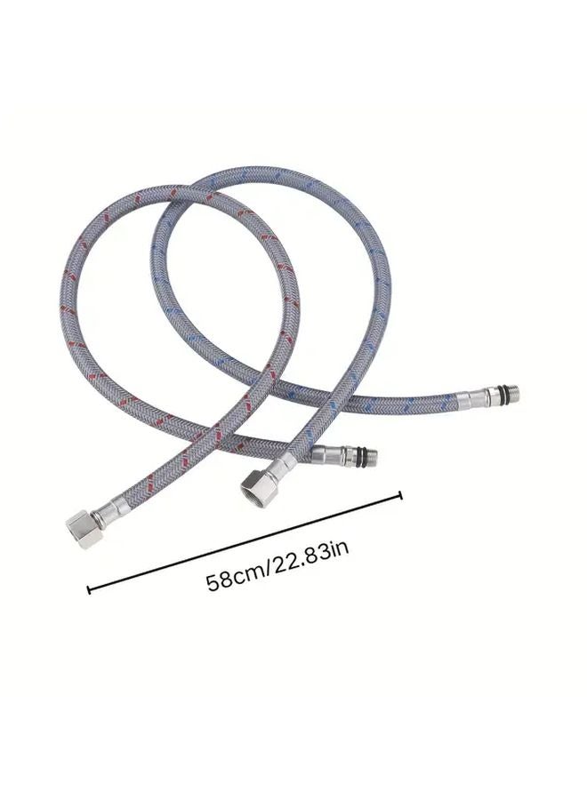 24 Inch Braided Faucet Supply Line 2 Pack cUPC Bathroom Kitchen Sink Hose - Image 3